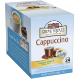 Grove Square Cappuccino French Vanilla 24-Count Single Serve Cup for Keurig K-Cup Brewers