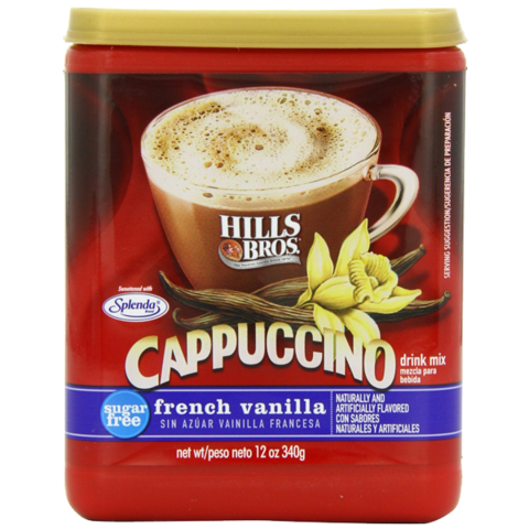 Hills Bros Cappuccino Sugar-Free French Vanilla 12 Ounce