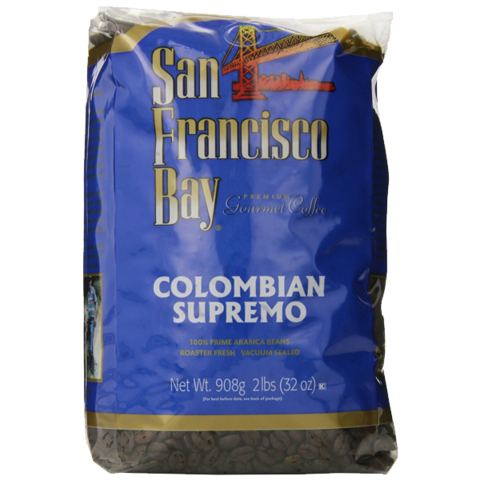 San Francisco Bay Coffee Whole Bean Colombian Supremo 32 Ounce